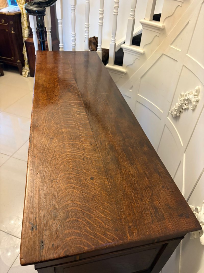 Antique 18th Century George III Oak & Mahogany Dresser Base